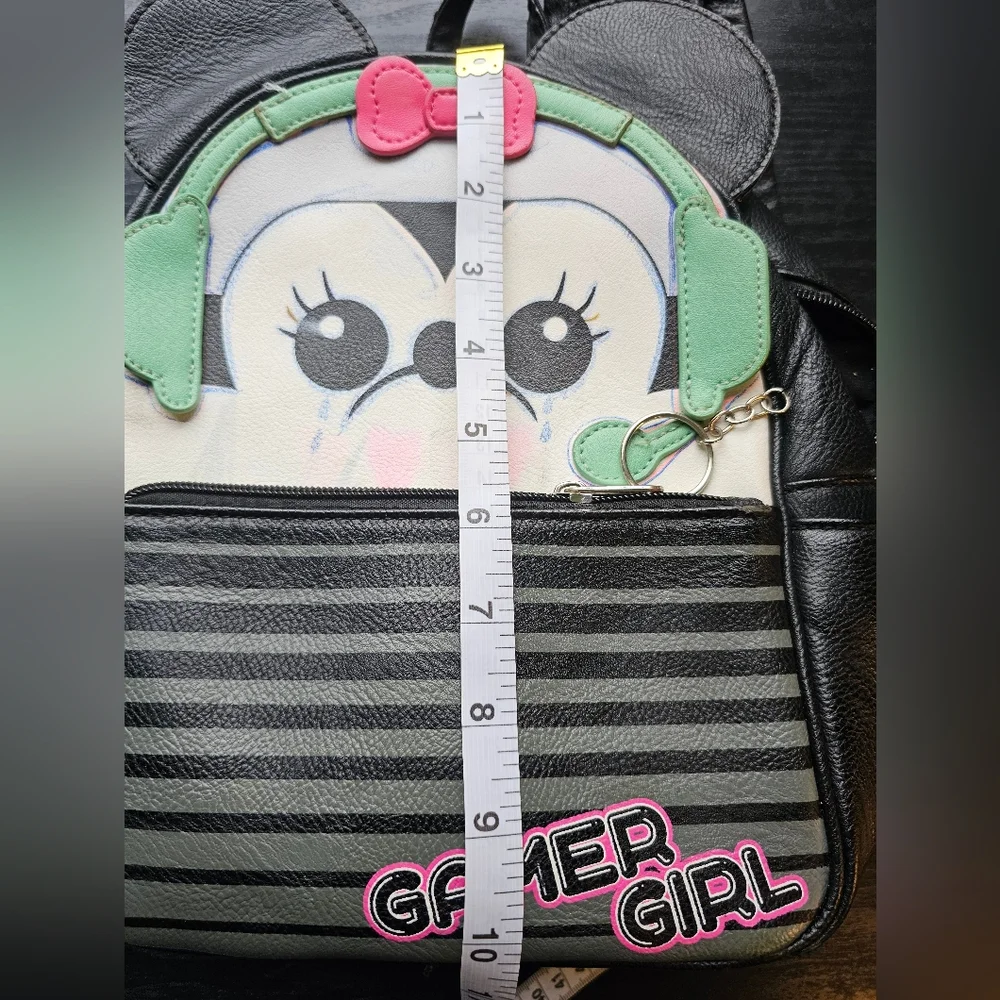 Loungefly Disney Minnie Gamer Girl Black Backpack OS